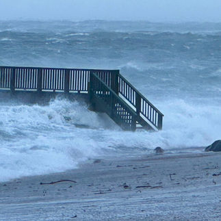 Pans Rock Bridge, Ballycastle during Storm Éowyn on January 24, 2025.