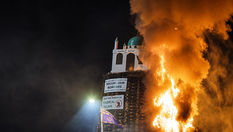Moygashel bonfire lit as police operation to remove mosque ‘effigy’ reached advanced stage