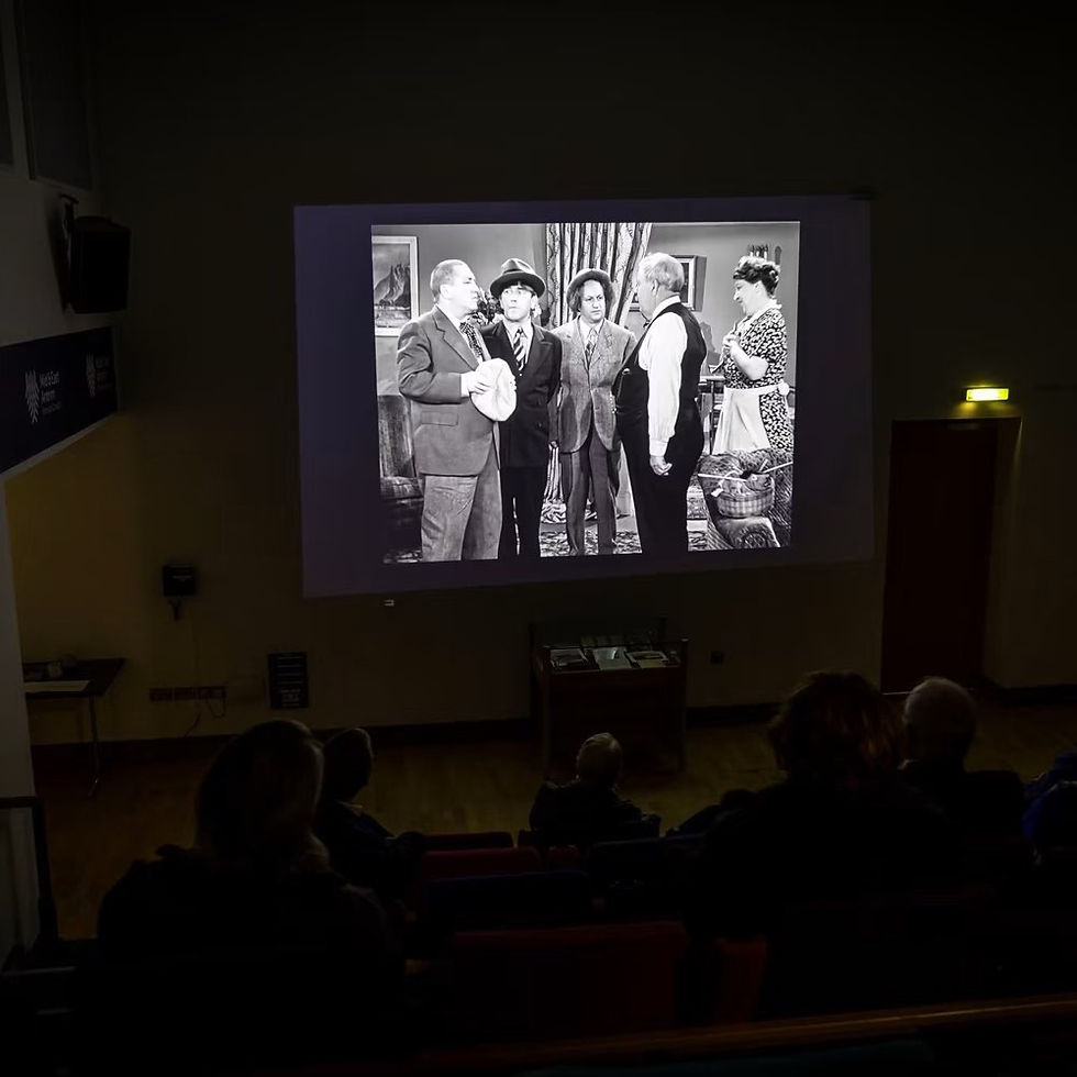 Those gathered were able to watch a movie featuring the Ballymena man Bob McKenzie