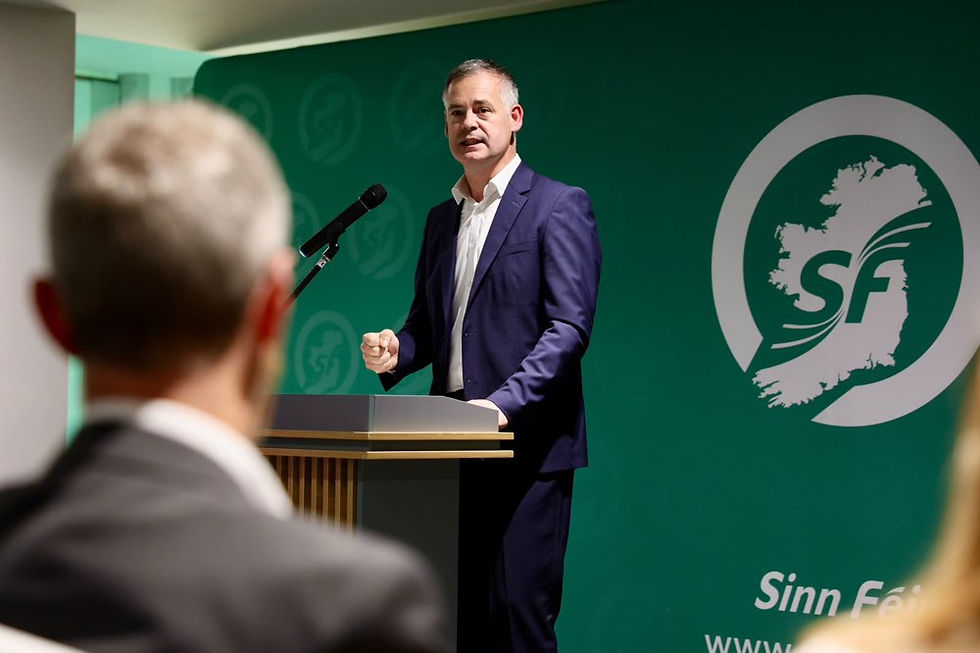 Pearse Doherty TD speaking at the selection event.