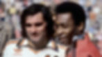 Footballers George Best and Pelé.
