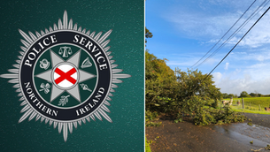 Police urge caution as Storm Amy clean-up continues across Northern Ireland