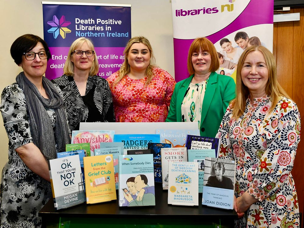 Tracey Stewart, Anne O’Hagan, Kerrie McLaughlin and Fiona Gilmour from the Northern Health and Social Care Trust pictured with Donna Breslin from Macmillan Cancer Support.