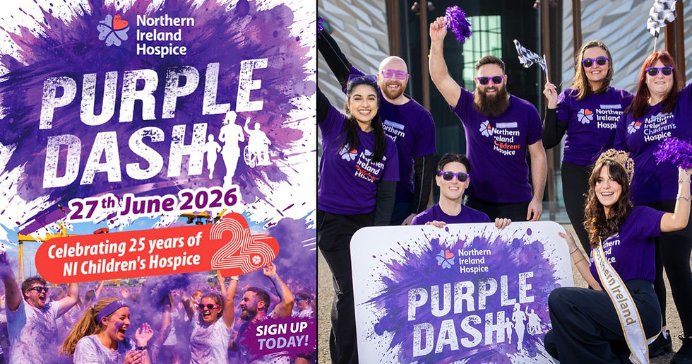 Northern Ireland Hospice launches giant ‘Purple Dash’ drive to help keep children’s care going