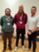 Youth workers Matthew Simpson, Jonny Farrell and Johnny Crymble.
