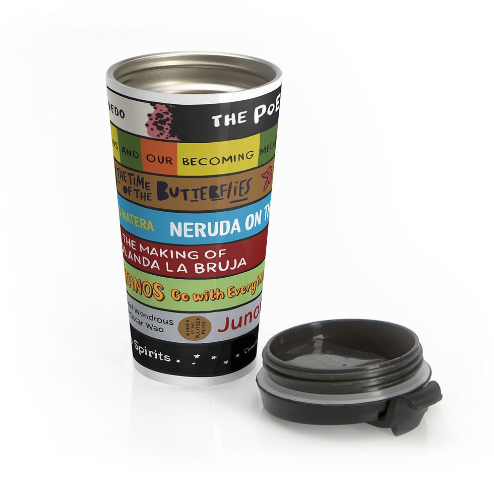 Thumbnail: Dominican Book Spine v2-Stainless Steel Travel Mug