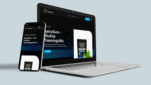Website shop design for chewing gum