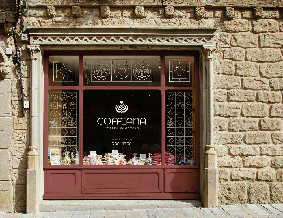 Coffiana Storefront and window design