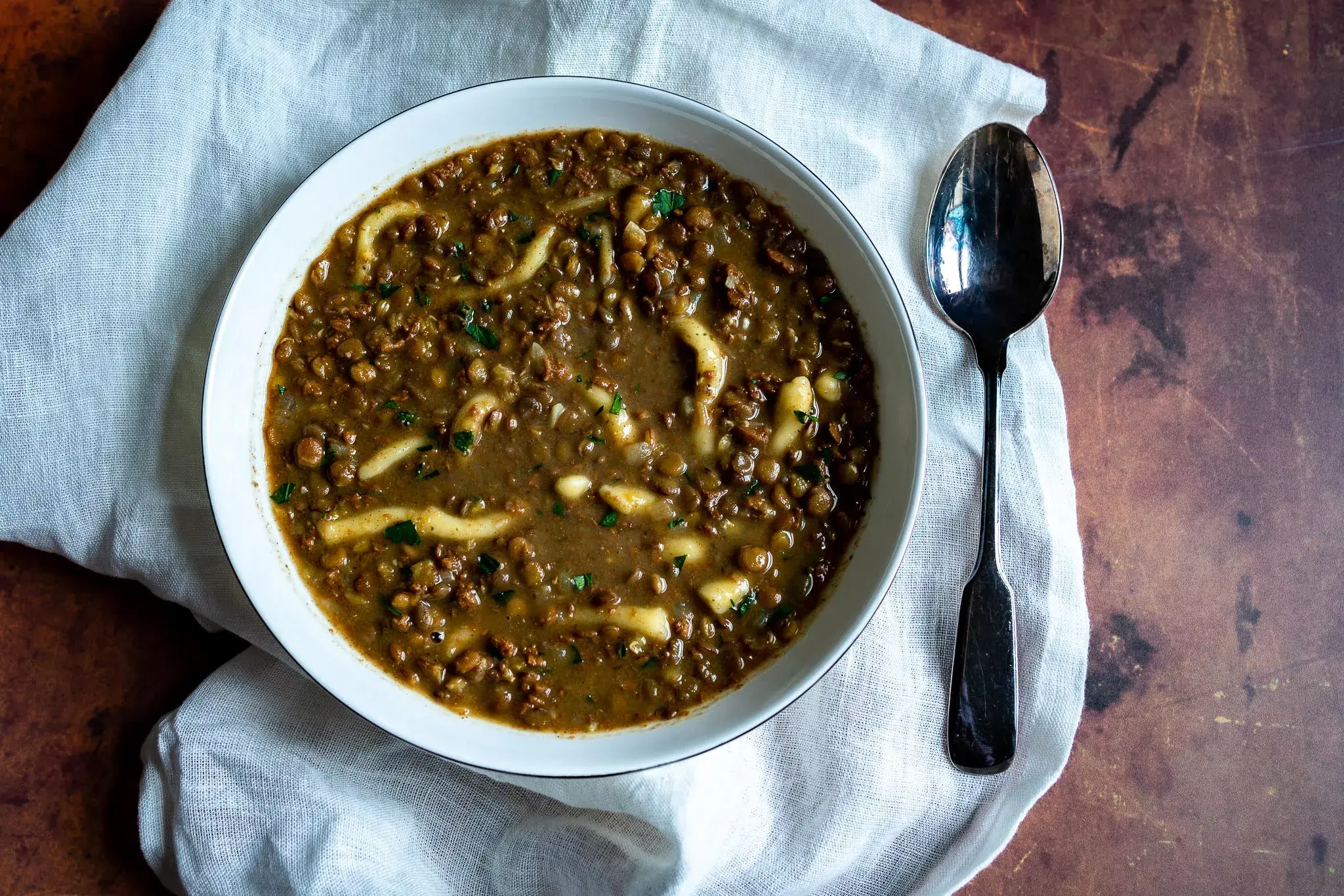 The Jason: Rushtayeh Lentil Stew with Pasta