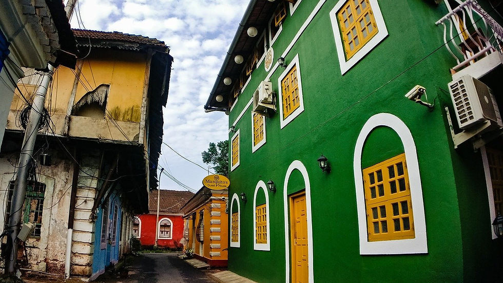 Fontainhas in North Goa during Monsoons