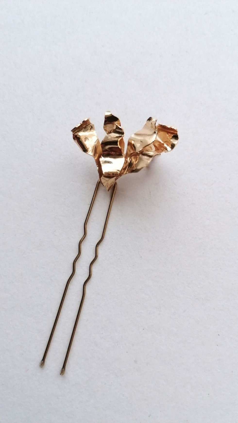 Thumbnail: AURORA BLOSSOM  GOLD FLOWER BRIDAL HAIRPIN SET