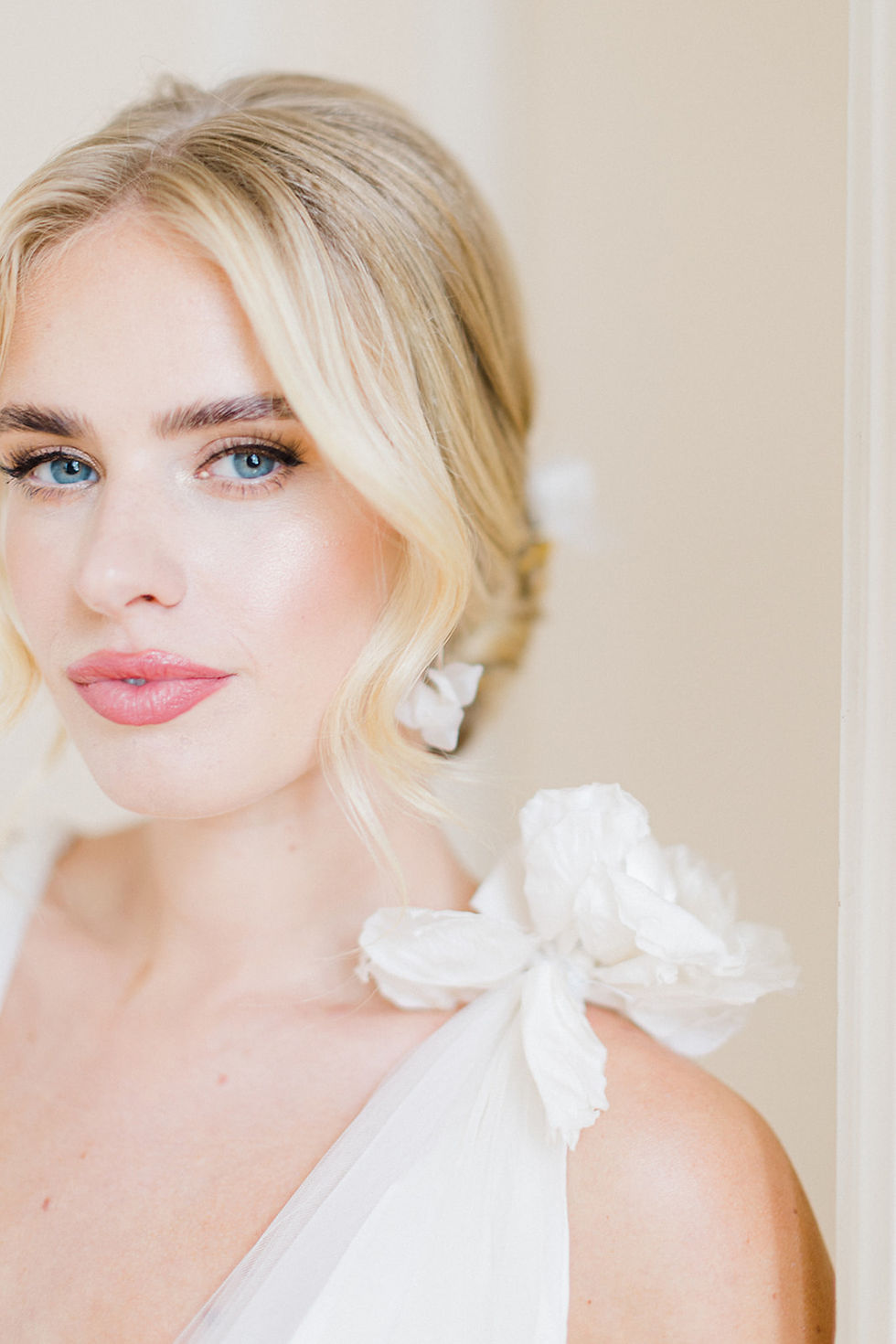 Thumbnail: PAHAM SILK FLOWER DANGLE EARRINGS