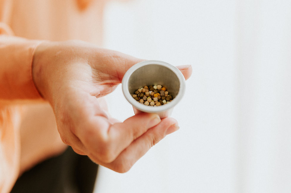 Shelley-showing-off-the-daily-pod-to-help-boost-serum-iron