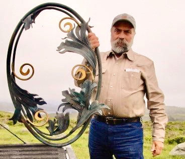 Wolf Thurmeier with custom art nouveau ironwork