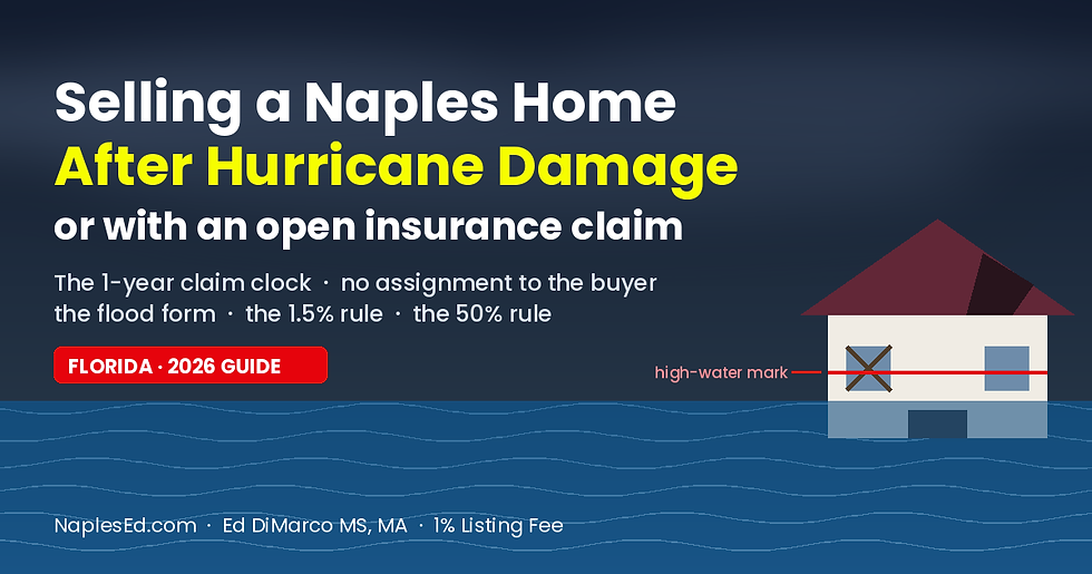 Selling a Naples Home After Hurricane Damage or With an Open Insurance Claim (2026)