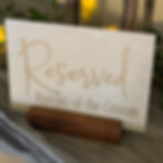 acrylic reserved signs