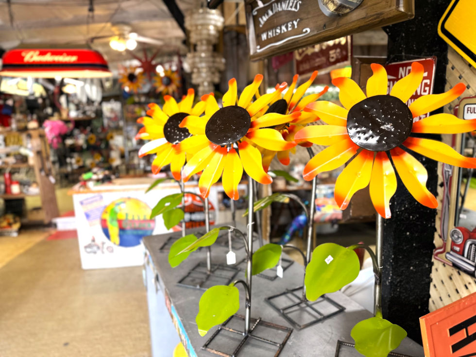 Spinning Metal Sunflower