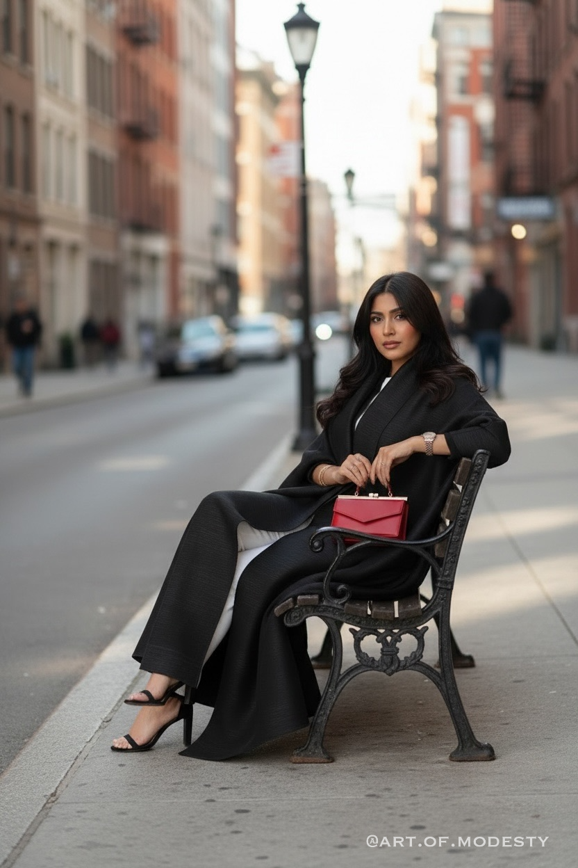 Thumbnail: The Amani Abaya in Quiet Noir