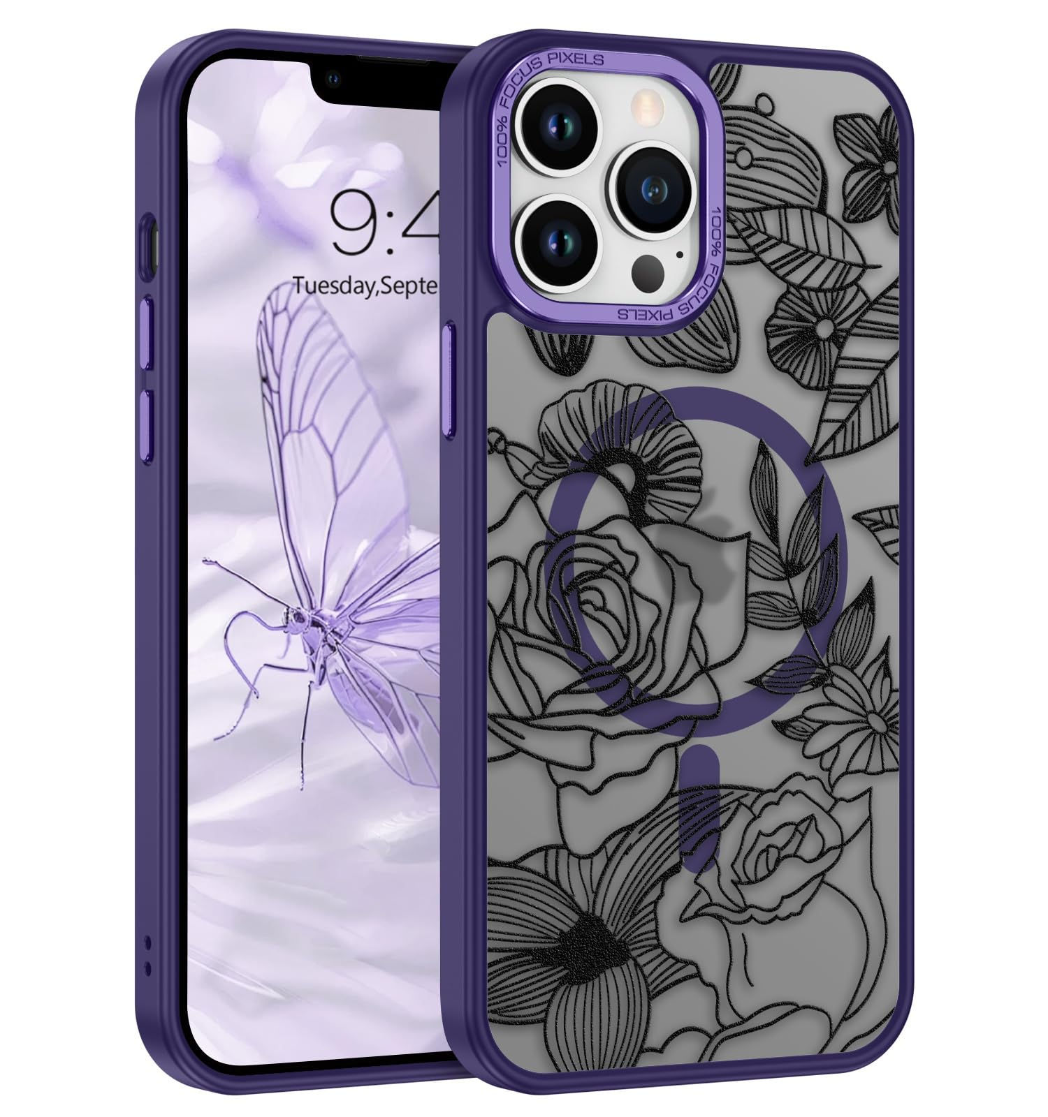 Telaso Magnetic for iPhone 13 Pro Max Case iPhone 13 Pro Max Phone Case Compatib