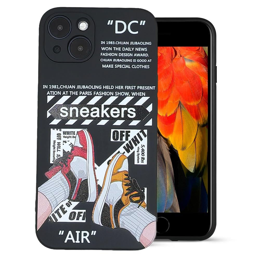 IYSVYCU Compatible with iPhone 15 Case Sneakers Pattern Design Cool case for iPh