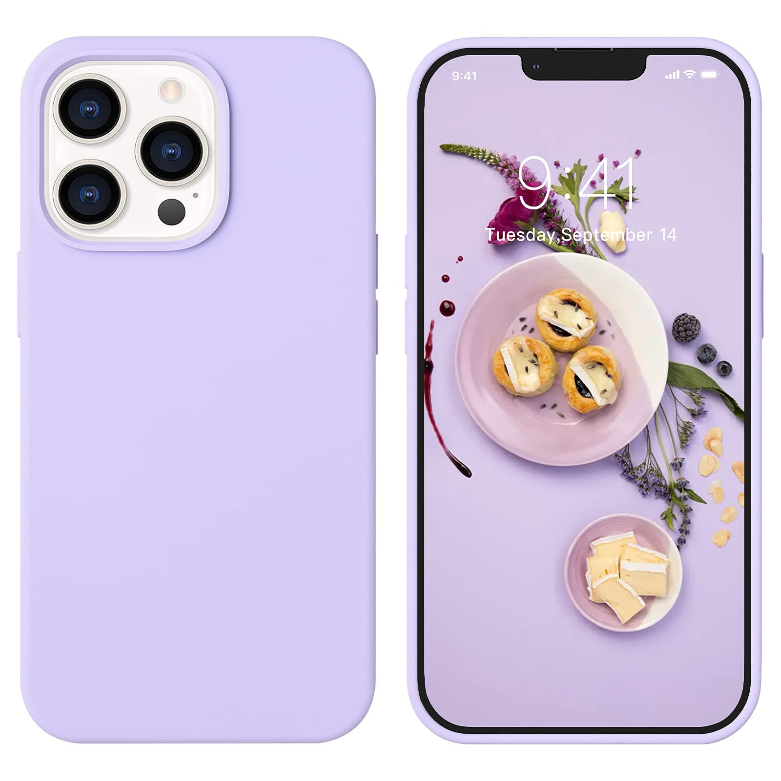 ZVastt iPhone 13 Pro Case iPhone 13 Pro Phone Case Liquid Silicone Soft Gel Rubb