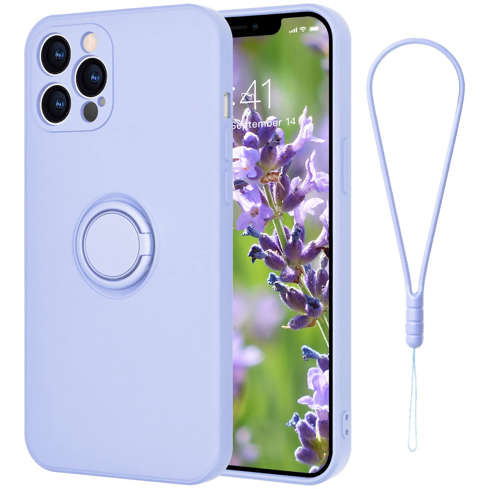 ZVastt iPhone 12 Pro Max Case iPhone 12 Pro Max Phone Case with Ring Holder Kick