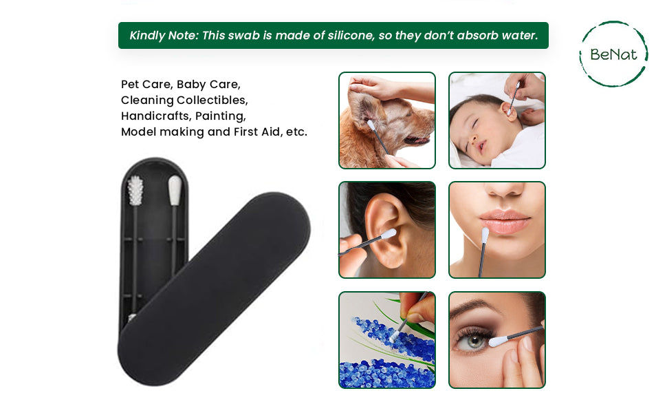 Thumbnail: Reusable Silicone Cotton Swab -2 Pack