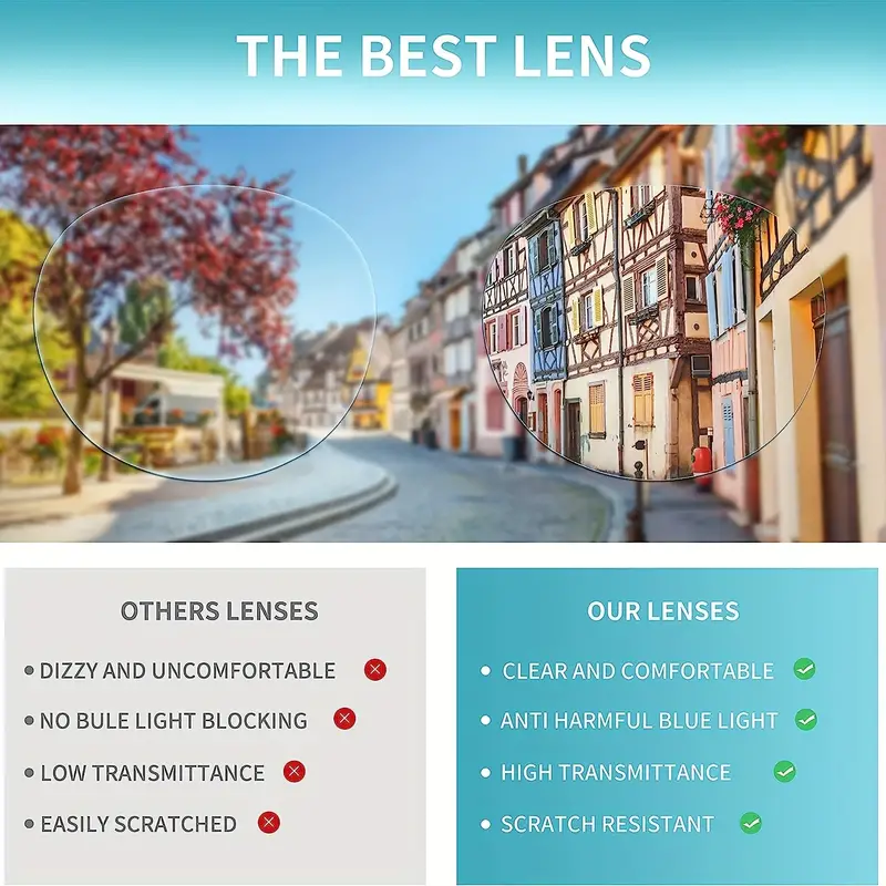 Thumbnail: 4 Pairs Mens Women Spring Hinge Round Horn Power Oval Reading Reader Glasses 1-4