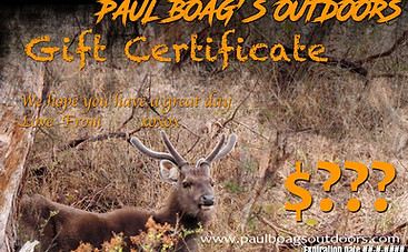 Paul Boags Gift certificate