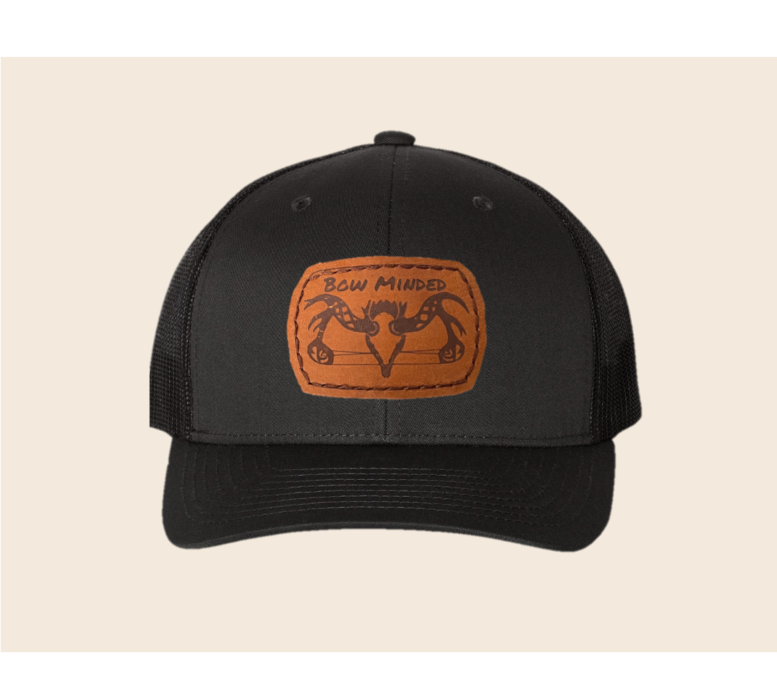 Leather Patch Trucker Black