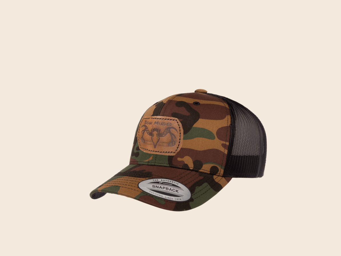 Leather Patch Trucker Block Camo