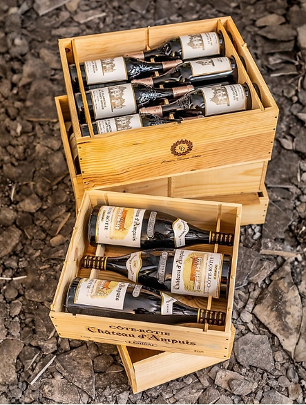 Caisse de vins de grands crus de la cave de La Cachette
