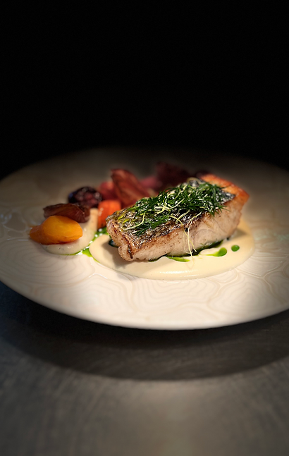 Chef Noé Julien's signature dish, creative cuisine and seasonal produce