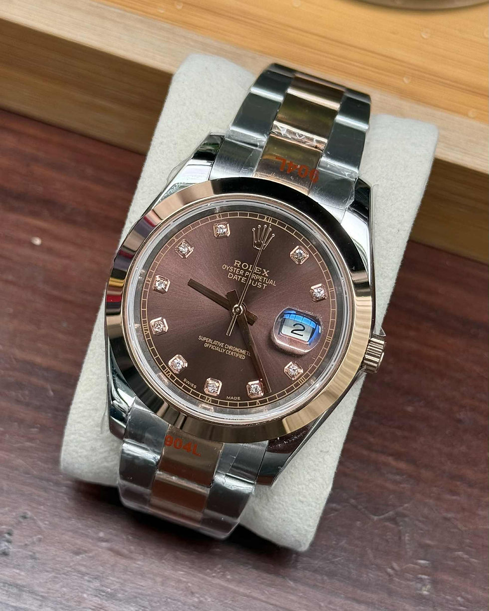 Miniatura: Rolex Datejust 41 Chocolate Dial ref 126301