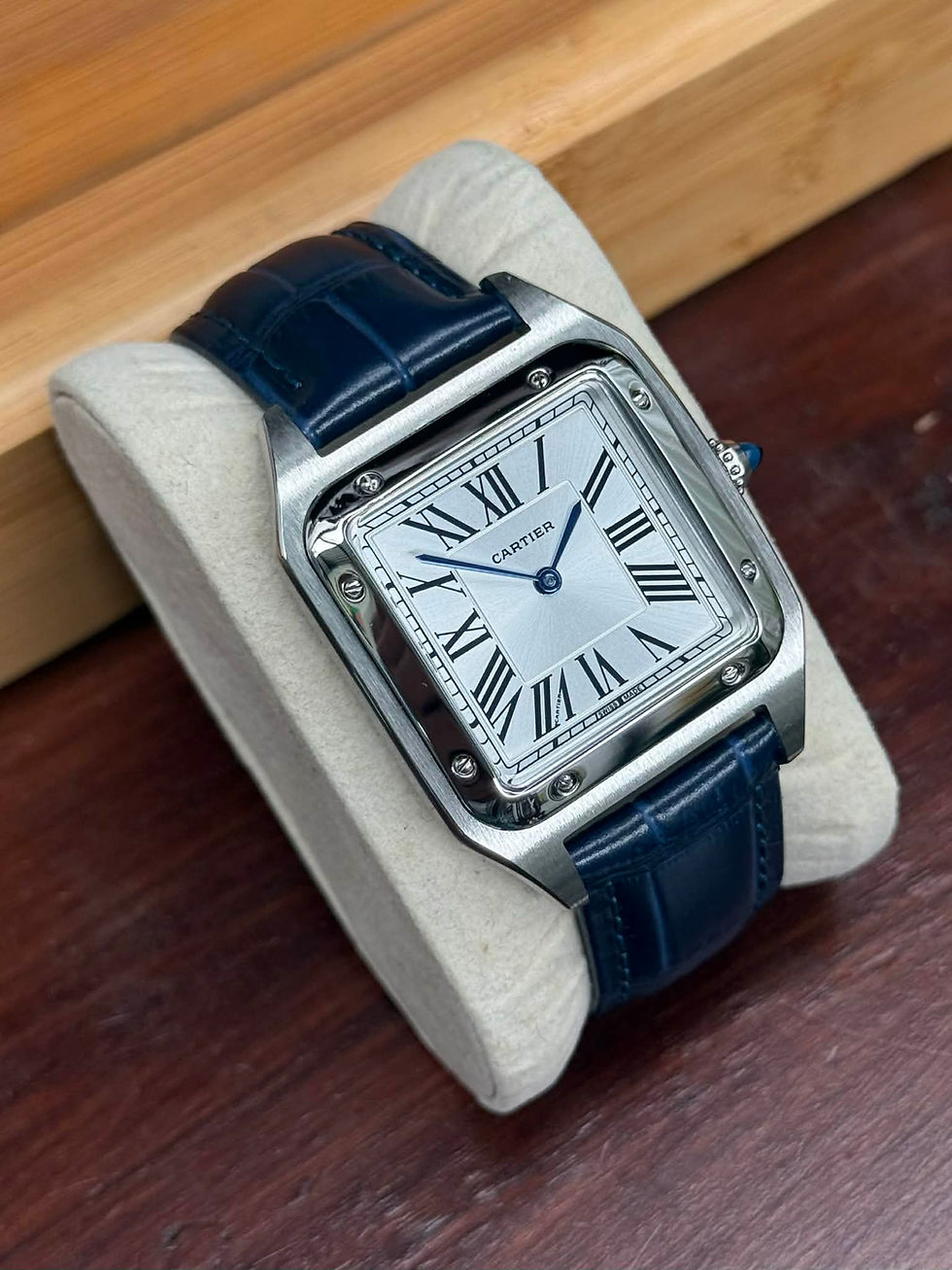 Miniatura: Cartier Santos Dumont Large Blue Strap