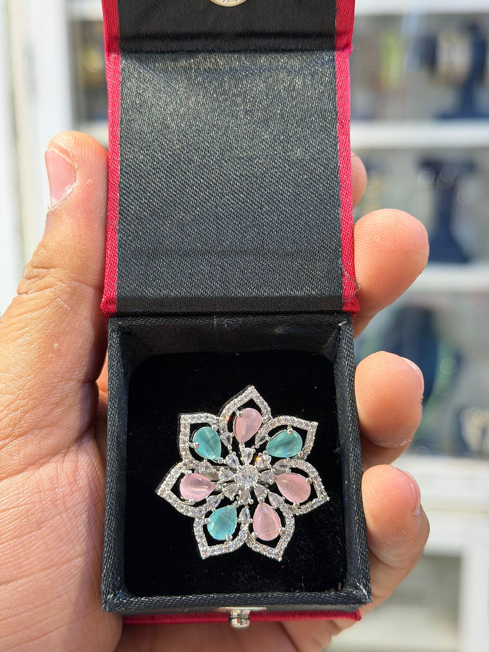 Thumbnail: Hira Collections HCR-006
American Diamond Finger Ring 
Adjustable 