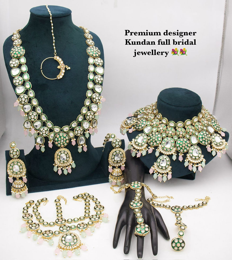 Thumbnail: Hira Collections SONIYE 
Kundan Gold Plated 
Full Bridal Set 