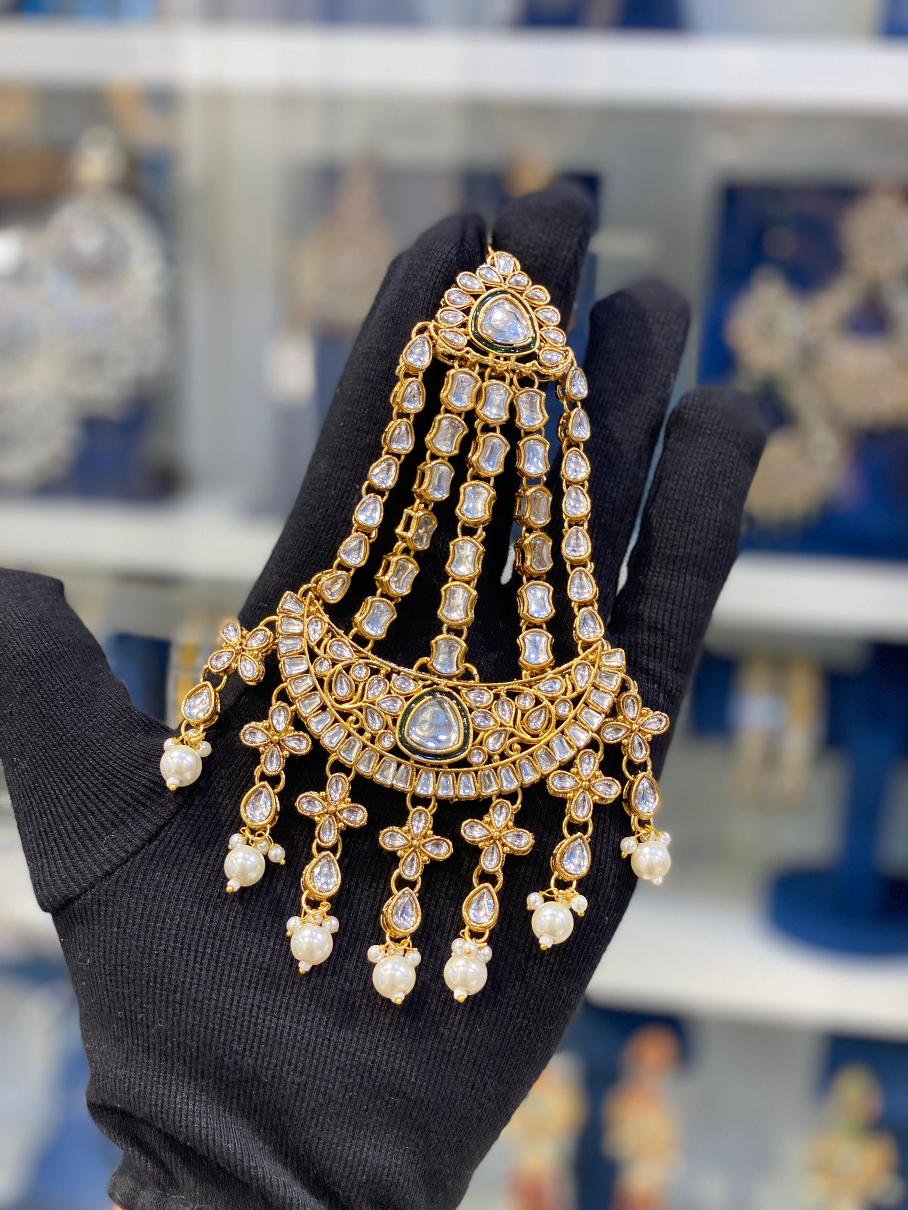 Hira Collections PASA-005 
Kundan Paasa / Jhumar
Hair Accessories