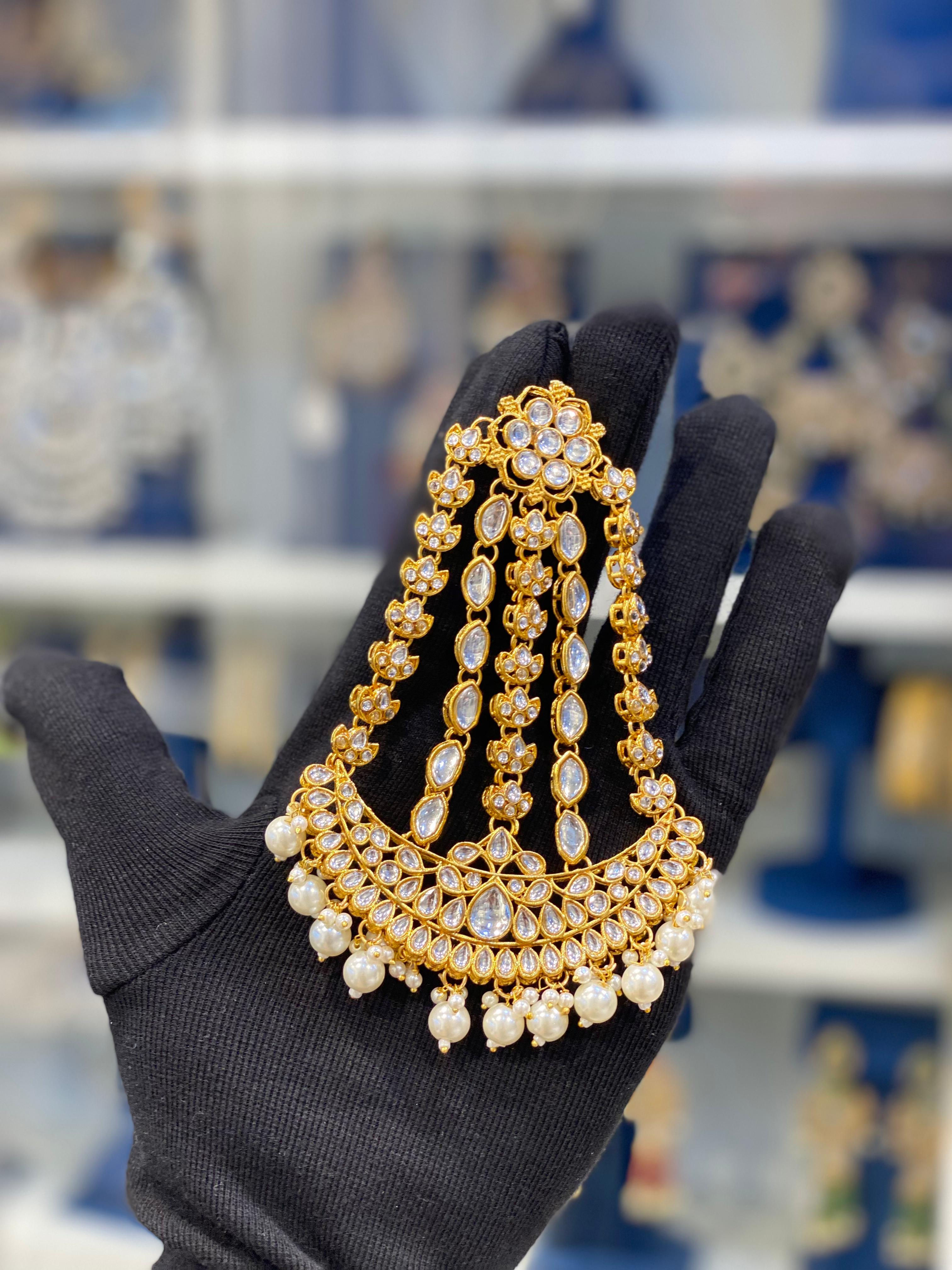 Hira Collections PASA-006 
Kundan Paasa / Jhumar
Hair Accessories