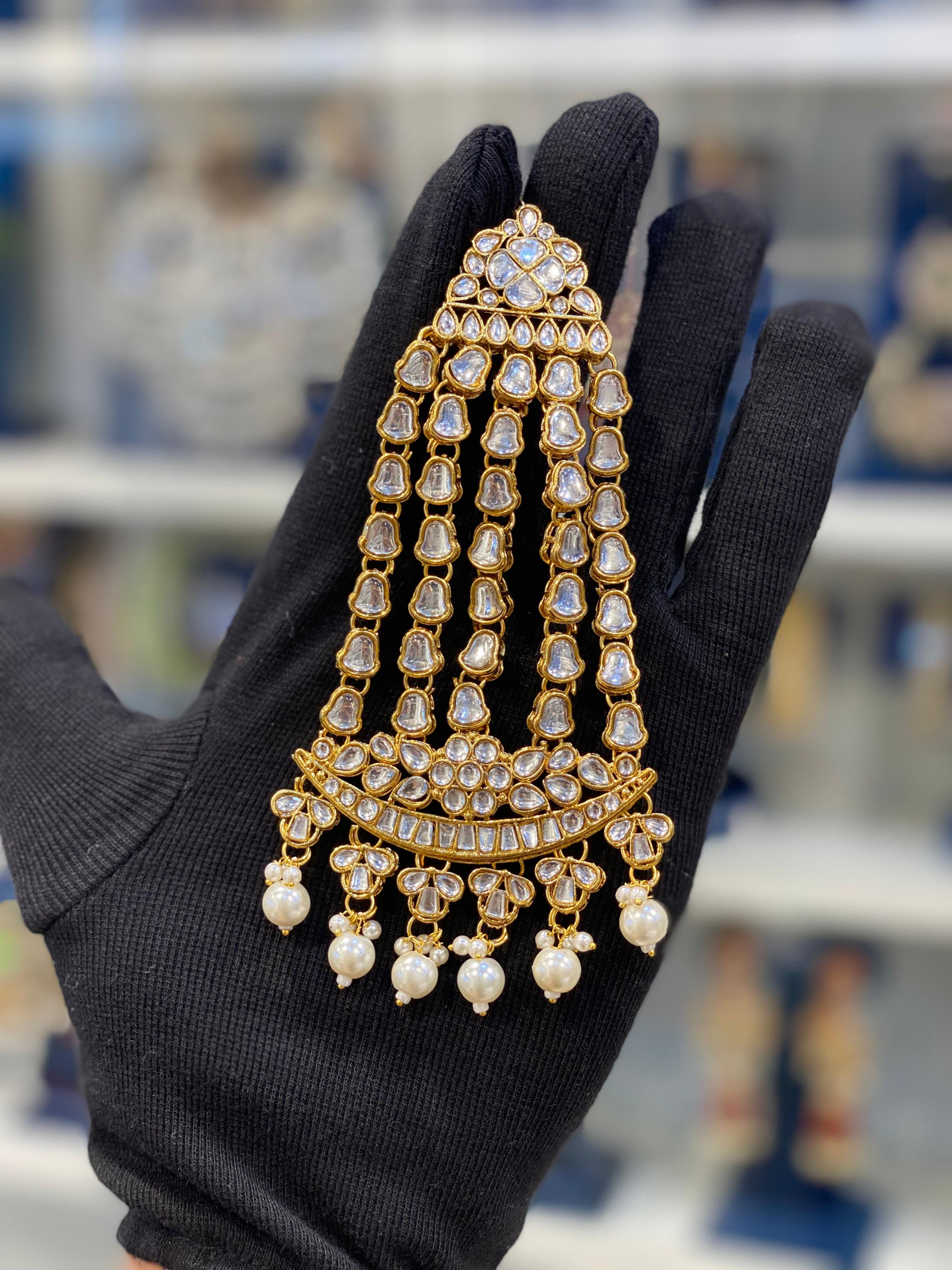 Hira Collections PASA-009 
Kundan Paasa / Jhumar
Hair Accessories
