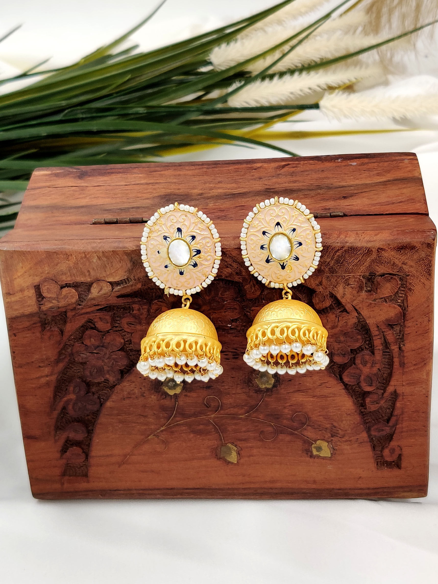 Alia Meenakari Jhumka