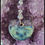 Thumbnail: Keychain - Ceramic - Lily Pad - Purple, Blue & Green