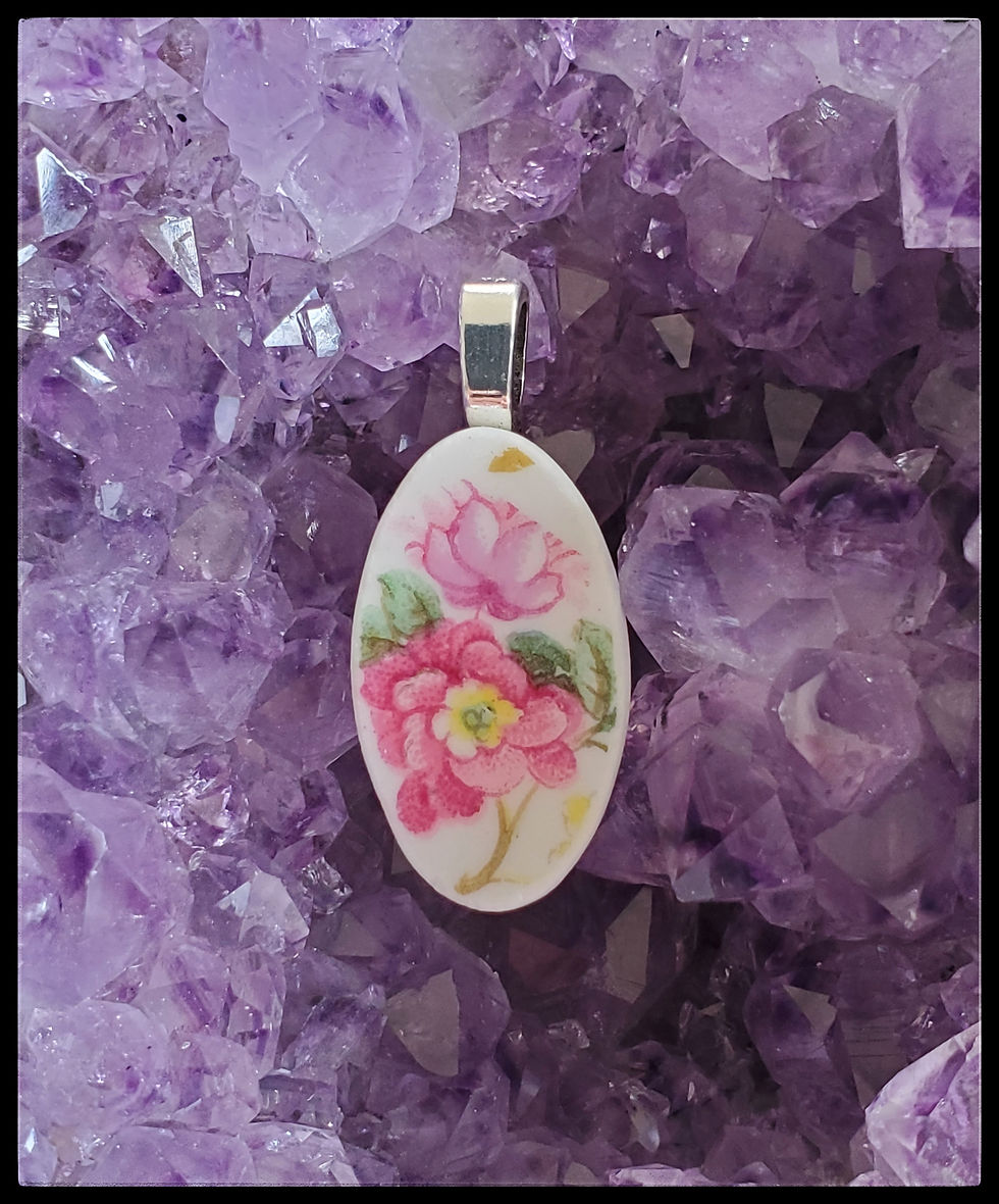 Thumbnail: Floral Pendant and Earring Set