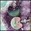 Thumbnail: Keychain - Ceramic - Lily Pad - Purple, Blue & Green