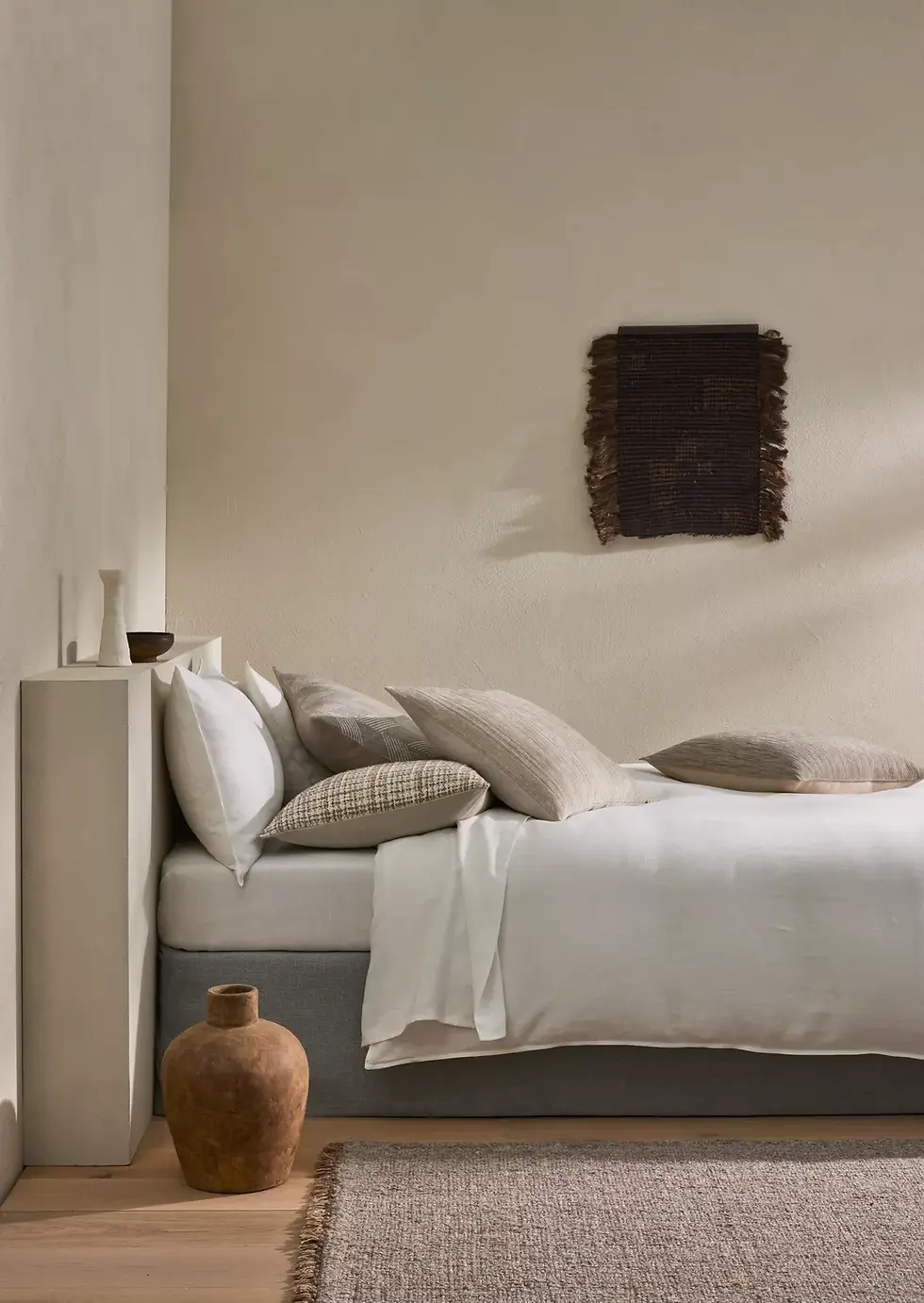 Thumbnail:  Weave Home Puglia Taupe Rug in a bedroom