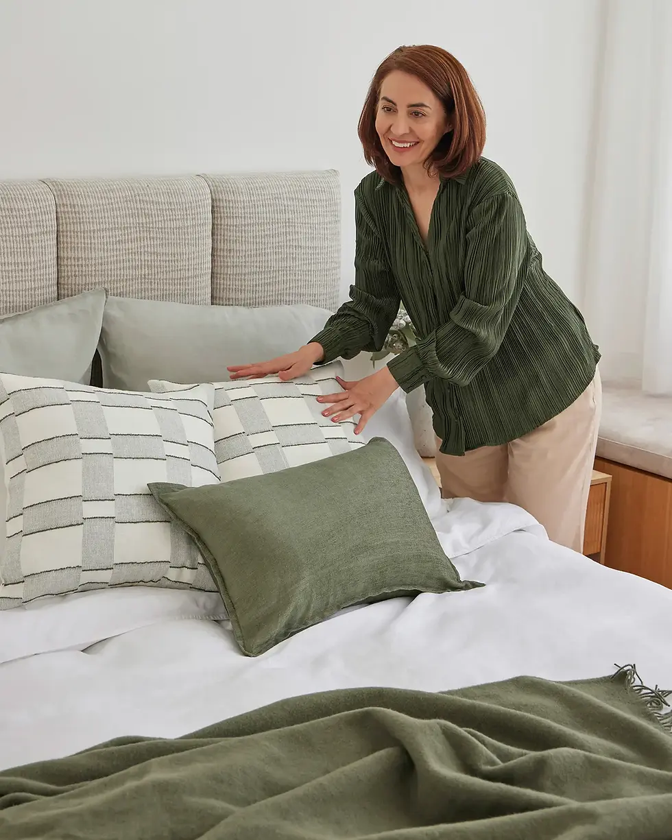 Thumbnail: Fiore Olive Cushion 40cm x 60cm