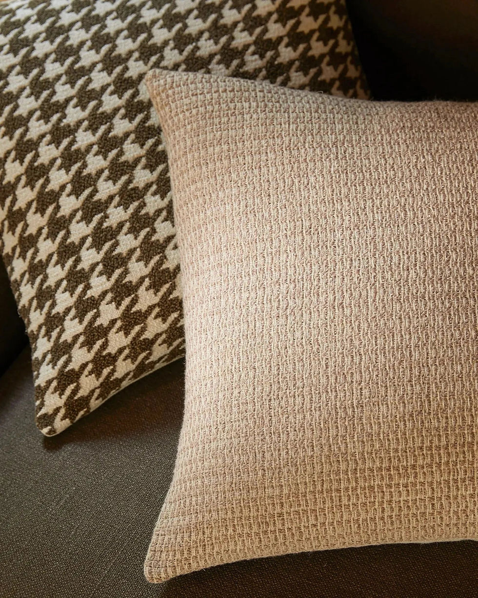 Thumbnail: 50cm x 50cm Nicolo Natural Cushion on a rug