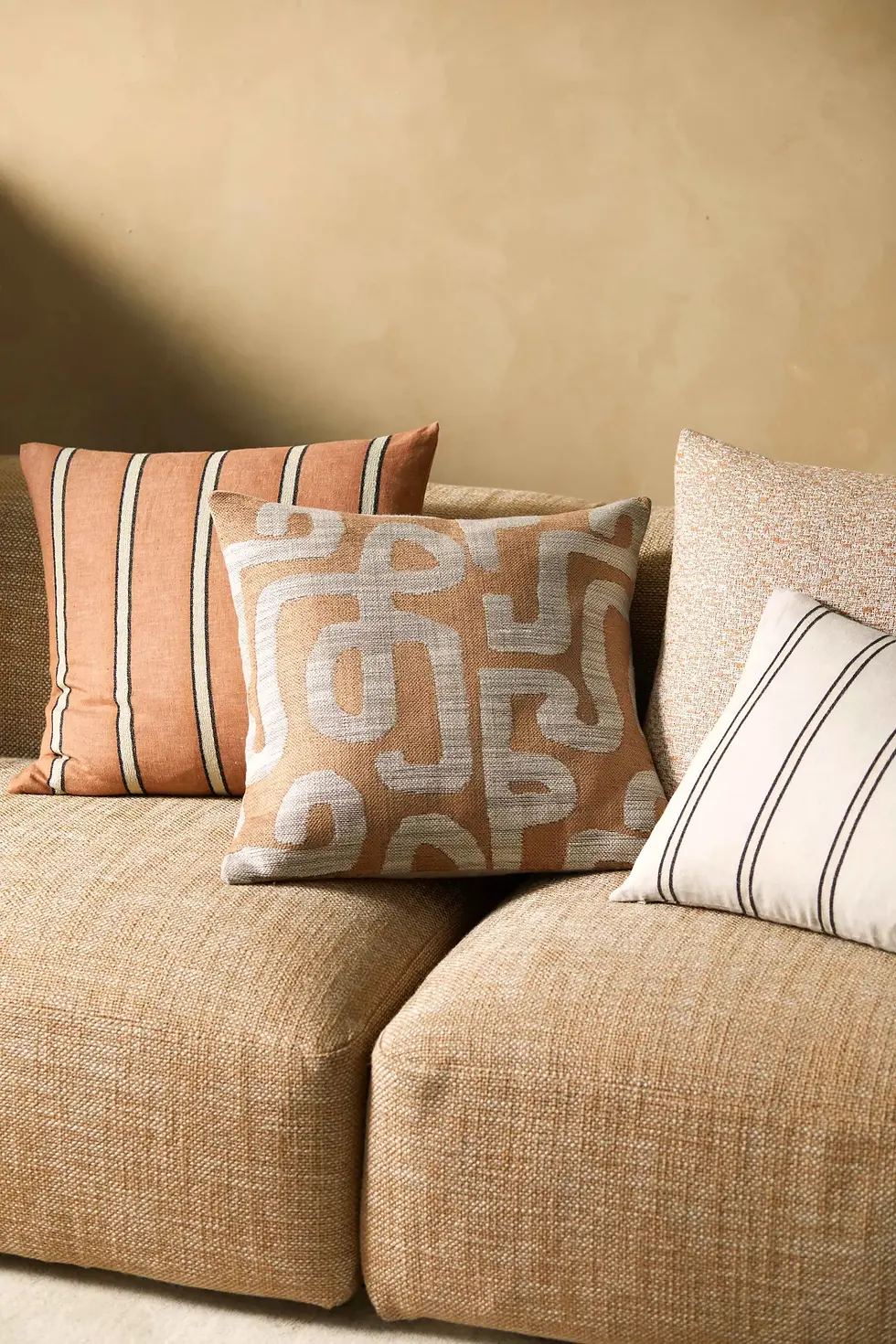 Thumbnail: vinnie terracotta cushion 50cm x 50cm