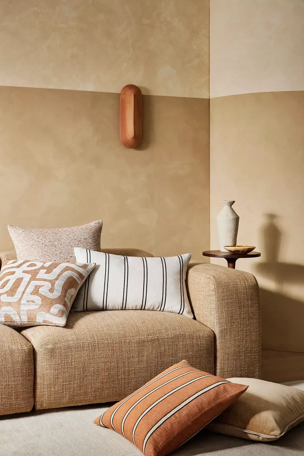 Thumbnail: vinnie terracotta cushion 50cm x 50cm