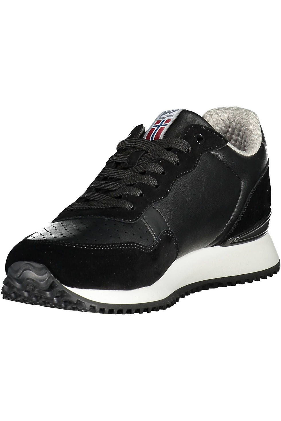 Thumbnail: Napapijri Sleek Black Sneakers with Laces & Logo Highlight